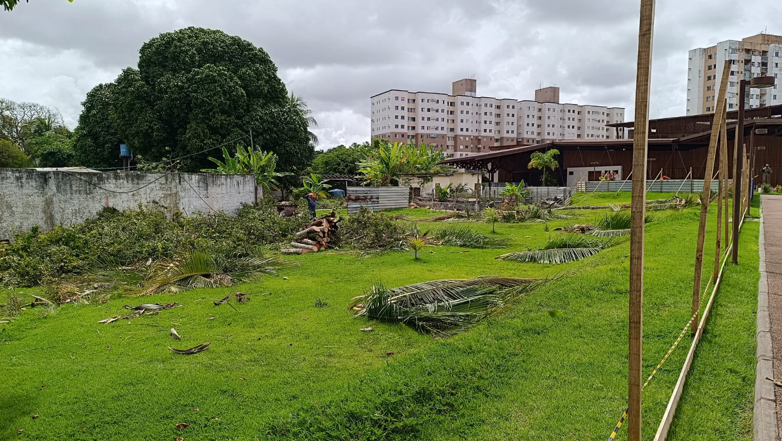 Andamento das obras – canteiro da escola